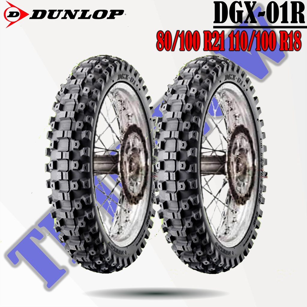 Paket Ban Motor TRAIL // DUNLOP DGX-01 80/100 R21 - 110/100 R18 NON TUBELESS