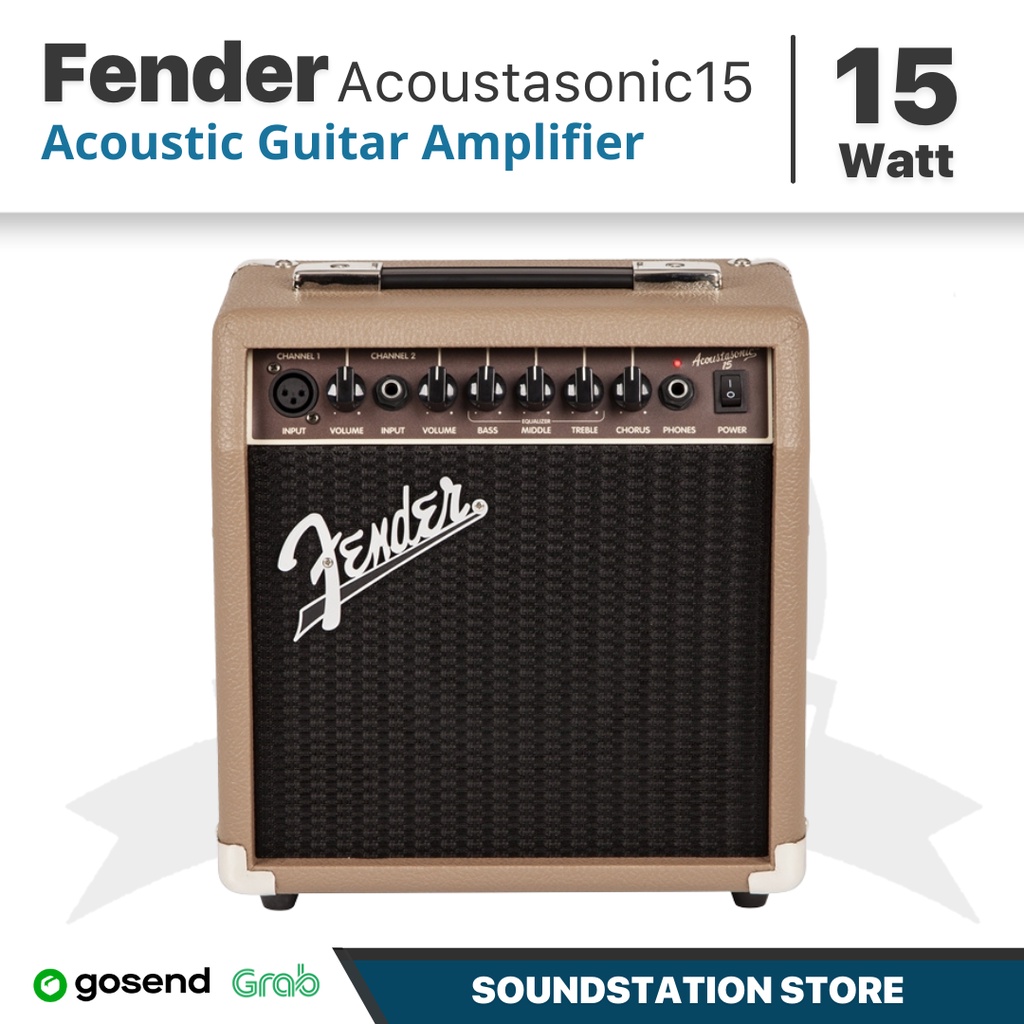 Fender Acoustasonic 15 Acoustic Guitar Amplifier - Ampli Gitar Akustik
