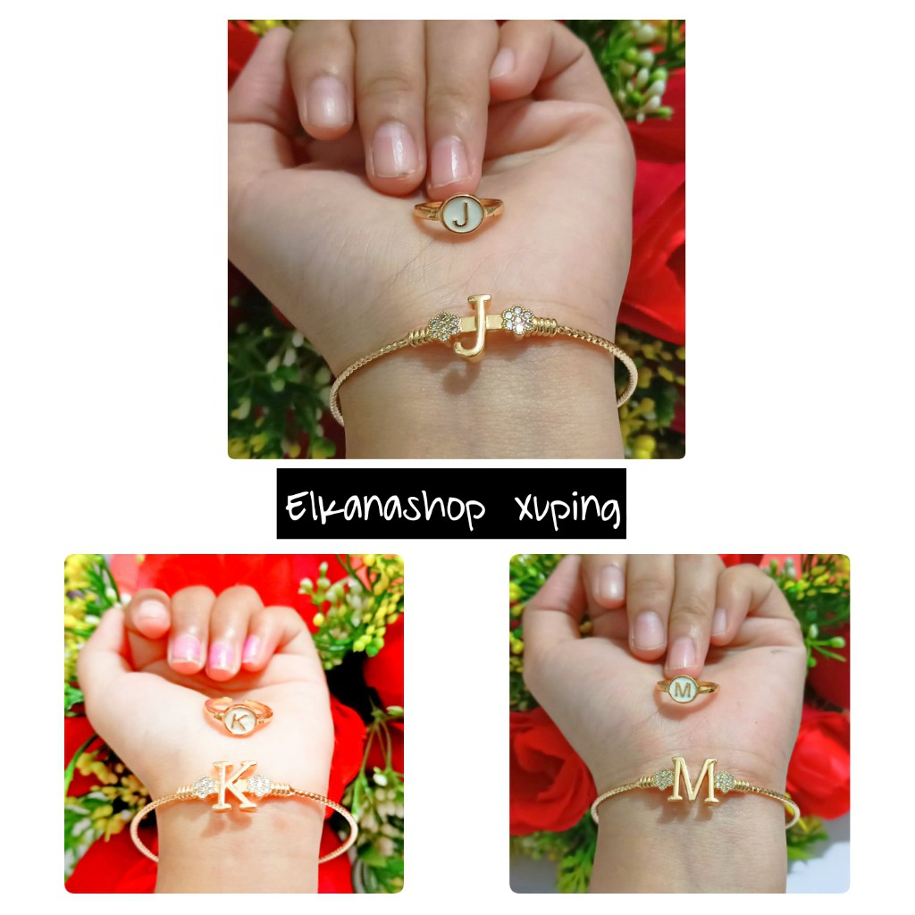 Gelang anak Huruf A-Z Free Cincin .chat pilih huruf C0D