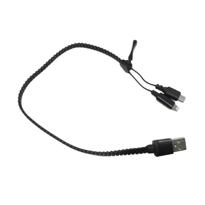 Kabel Data USB Cabel PowerBank Resleting 2 in 1 Micro Usb To Micro Usb