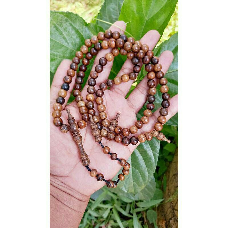 Tasbih gaharu 8mm grade A tasbih kayu gaharu tasbih gaharu asli kalimantan tasbih 99 butir