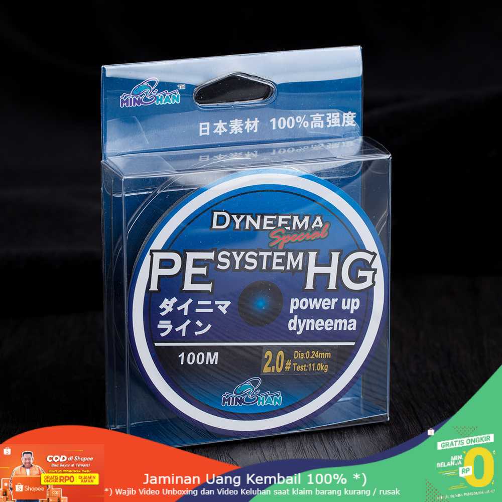 (BISA COD) RVOSTR DYNEEMA Senar Benang Tali Pancing Power Up Braid Line 100 Meter - FM10