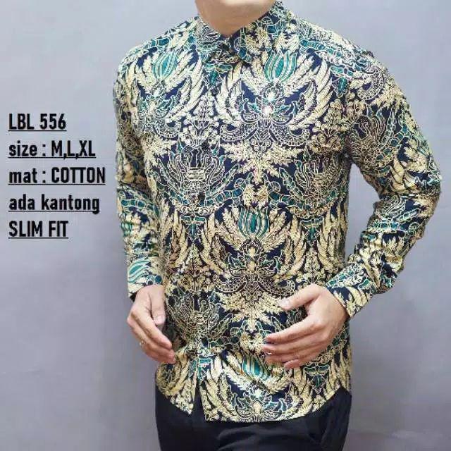 Batik Cowok Asli Luigi Batani Model Slimfit