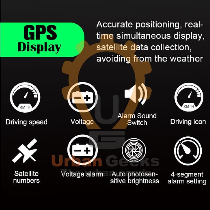 Head Up Display HUD OBD2 dan GPS Speedometer Digital Car LED refleksi