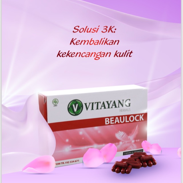 Suplemen Kesehaatan kulit, mengembalikan kekencangan kulit  “Vitayang Beaulock” KK Indonesia