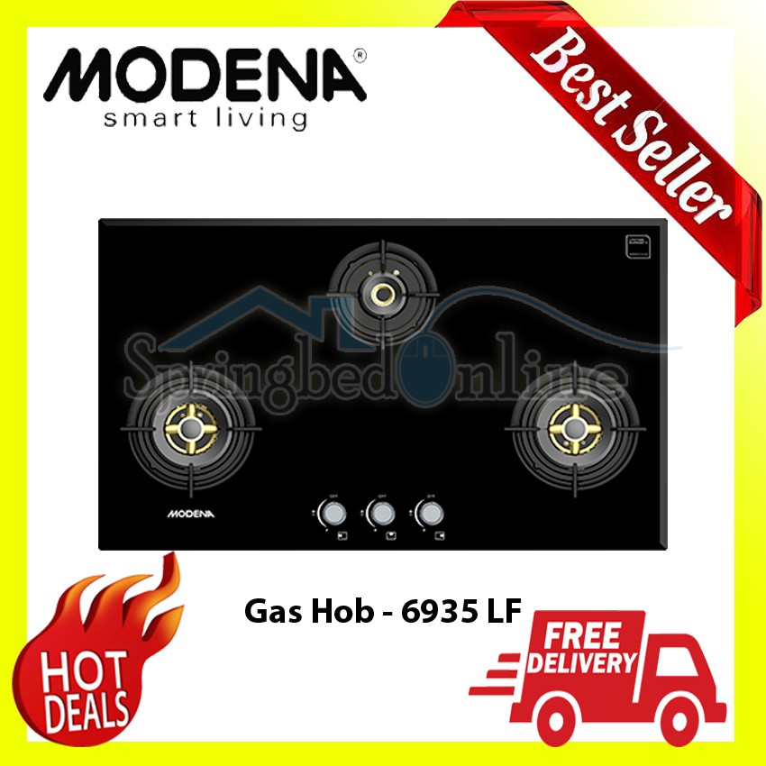 MODENA Kompor Tanam Gas 3 Tungku 90cm - BH 6935 LF