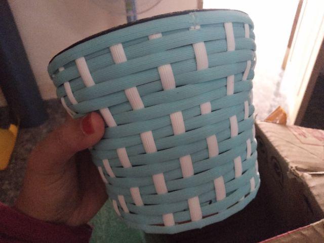 Pot Anyaman Rotan Sintetis D15 Cm Pot Tanaman