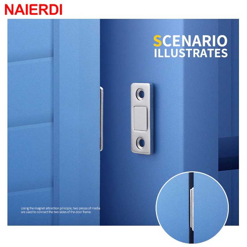 TD-AD1 NAIERDI Penahan Pintu Magnetic Cabinet Door Stop Catches Closer DS-08