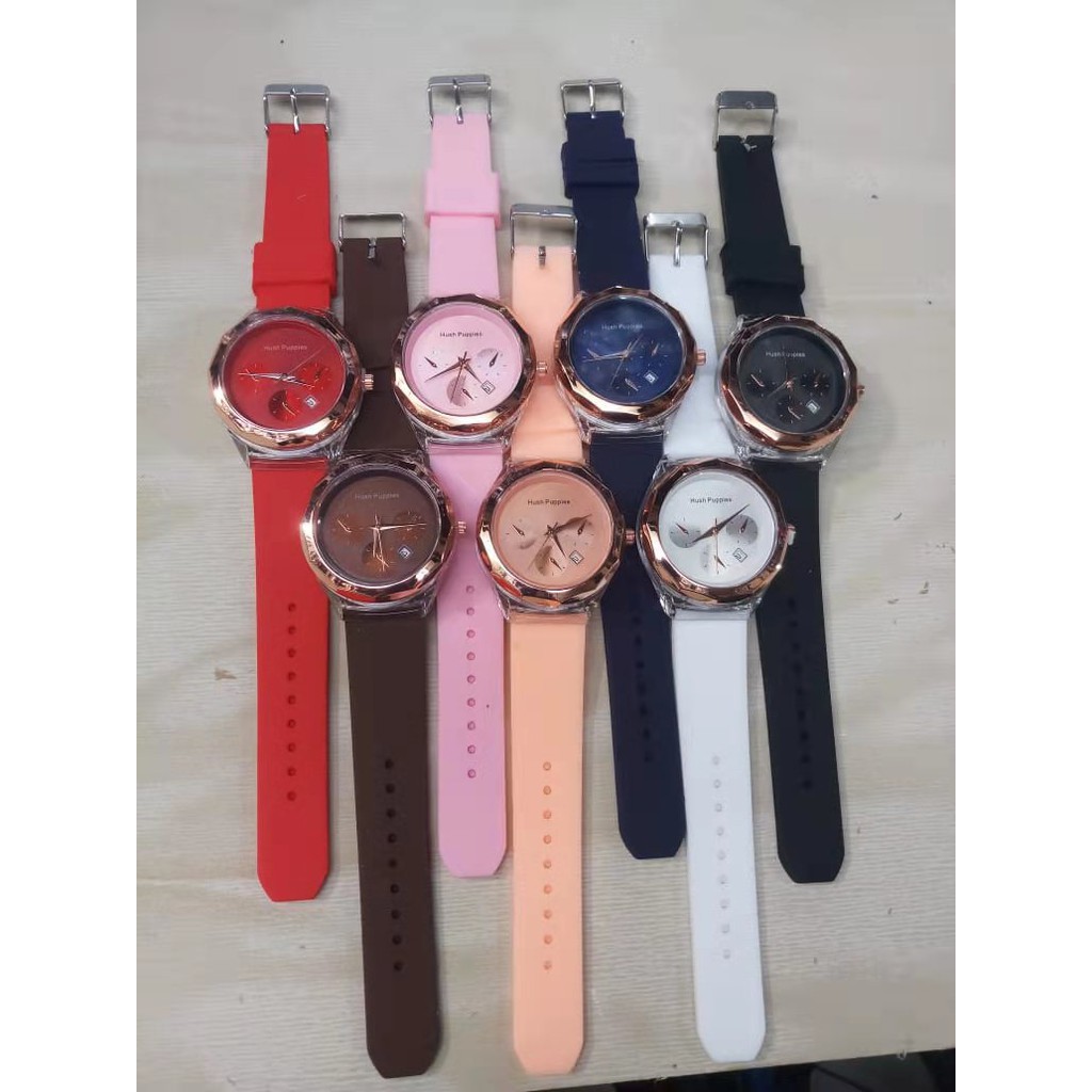 BISA COD,, HUSH PUPPIES SUPER HNP-6562 jam tangan wanita + FREE BOX