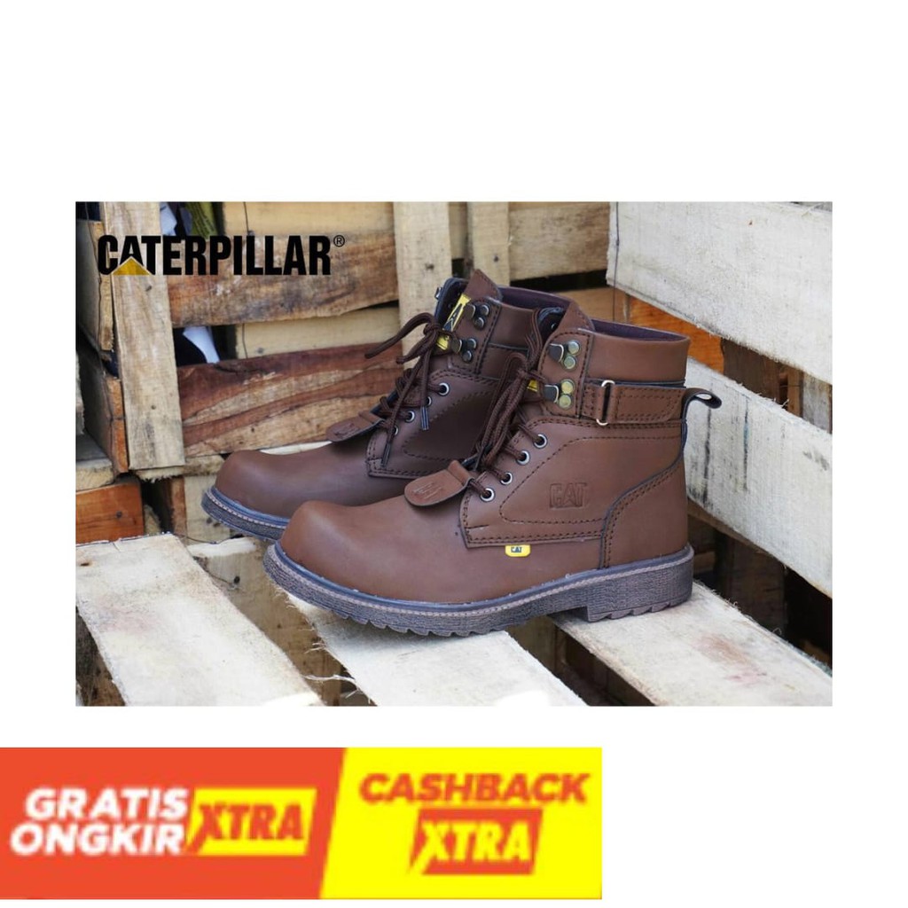 ORIGINAL  - Sepatu Boots Pria Casual Safety Caterpillar Murah Gaya Trendy