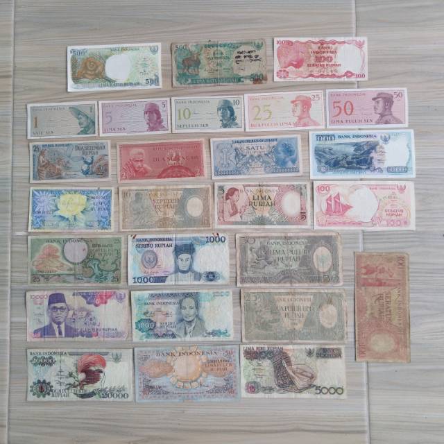 Uang lama Indonesia 26 lembar  murah