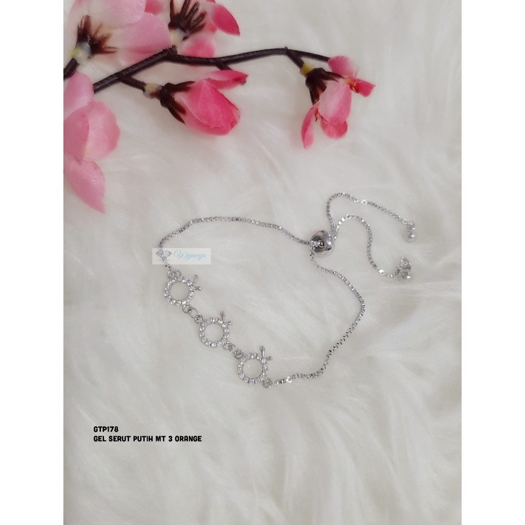 Gelang Serut Putih Xuping Mt 3 Orange GTP177