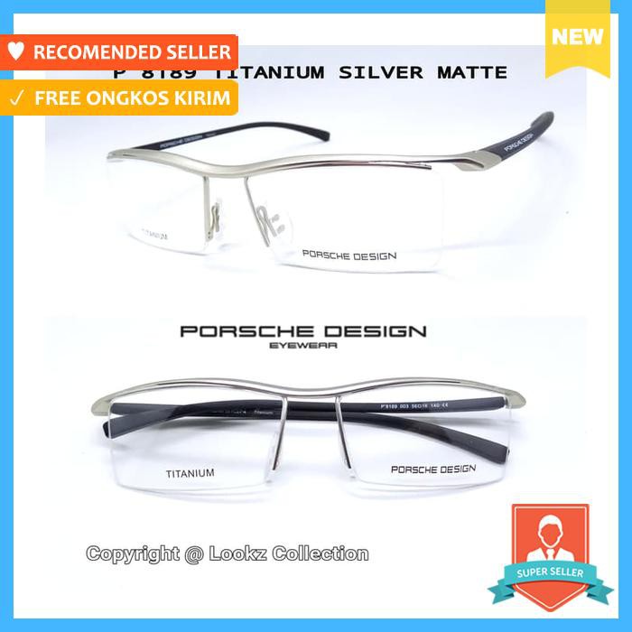 Kacamata Frame Porsche Desaign Sport Half Titanium Kualitas Premium - Kacamata Pria