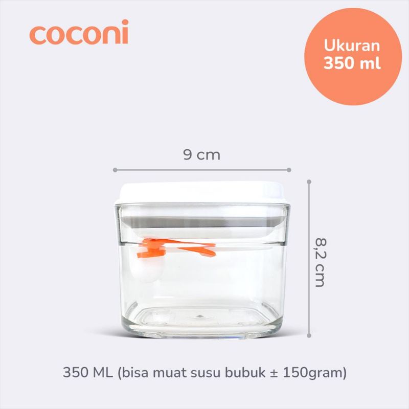 Coconi Pop Up Airtight Food Container / Toples Kedap udara untuk Susu Bubuk