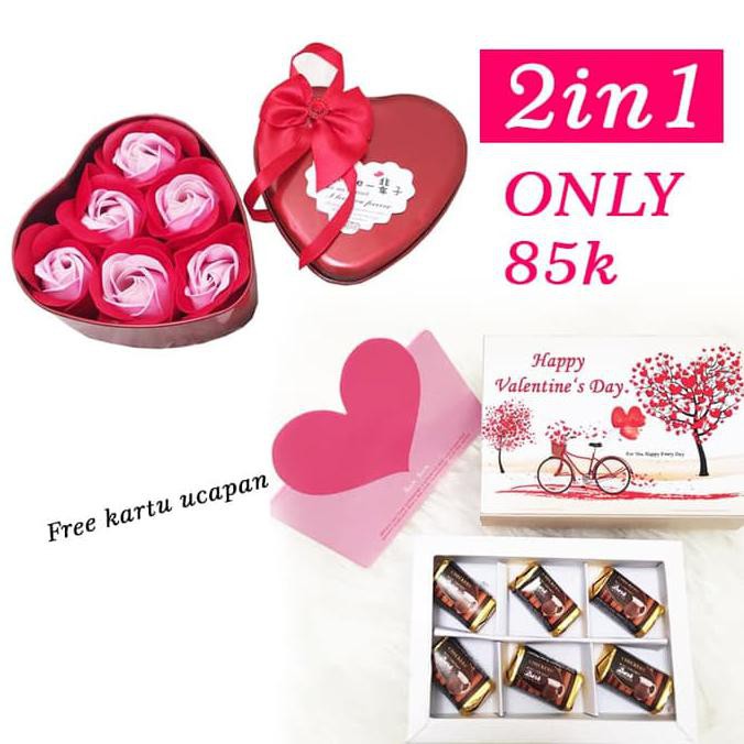 

Ready Oke Promo 2In1 Bunga Valentine/ Kado Valentine/ Coklat Valentine Cp-V0403