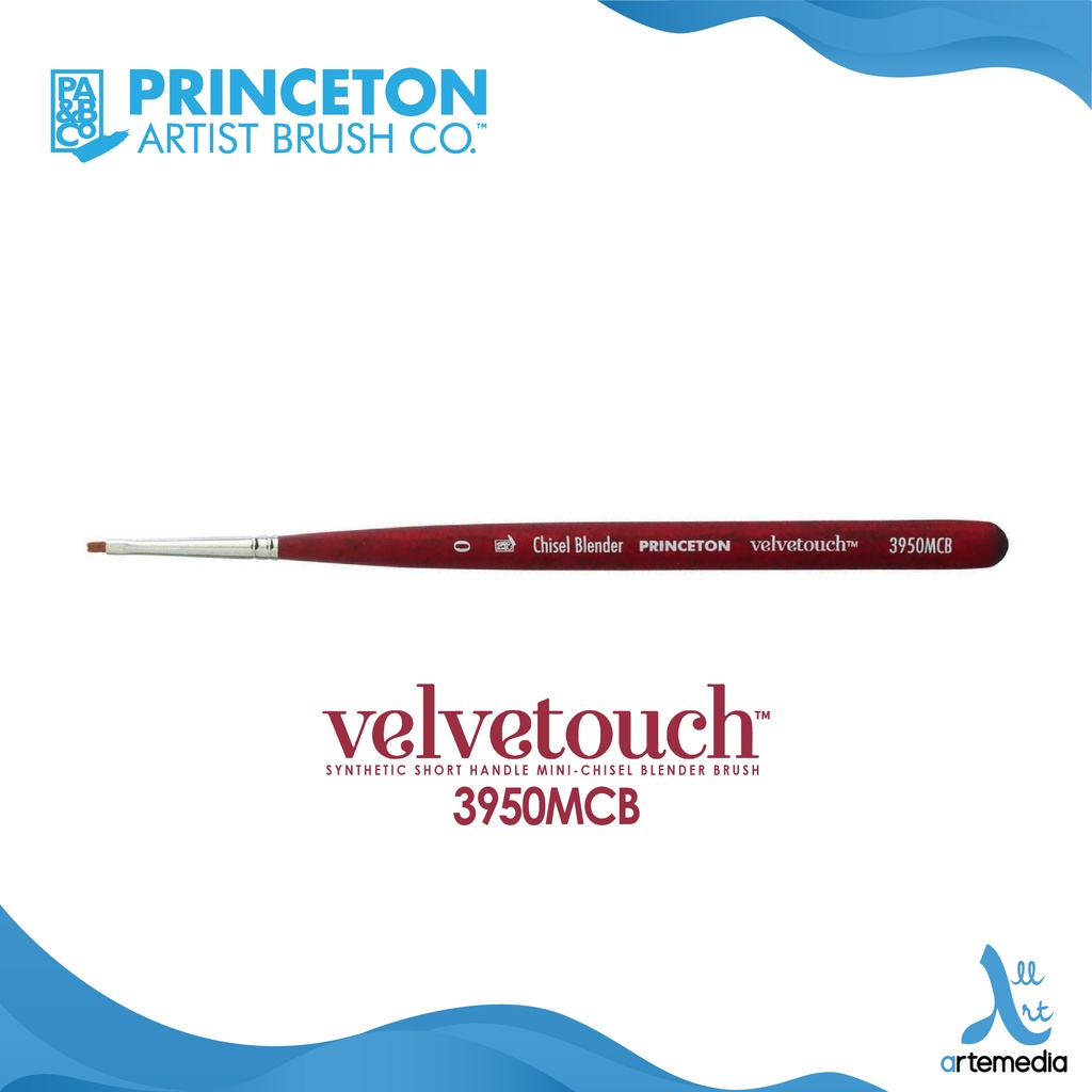 

Princeton Velvetouch 3950MCB Mini Chisel Blender Watercolor Brush Short Handle