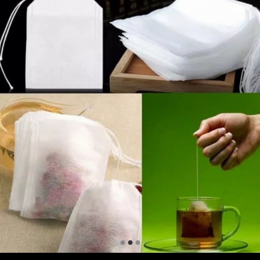 ( ISI 10pcs )  Kantong Teh Celup Kosong Tea Bag Filter Sari Daun Wangi Kemasan