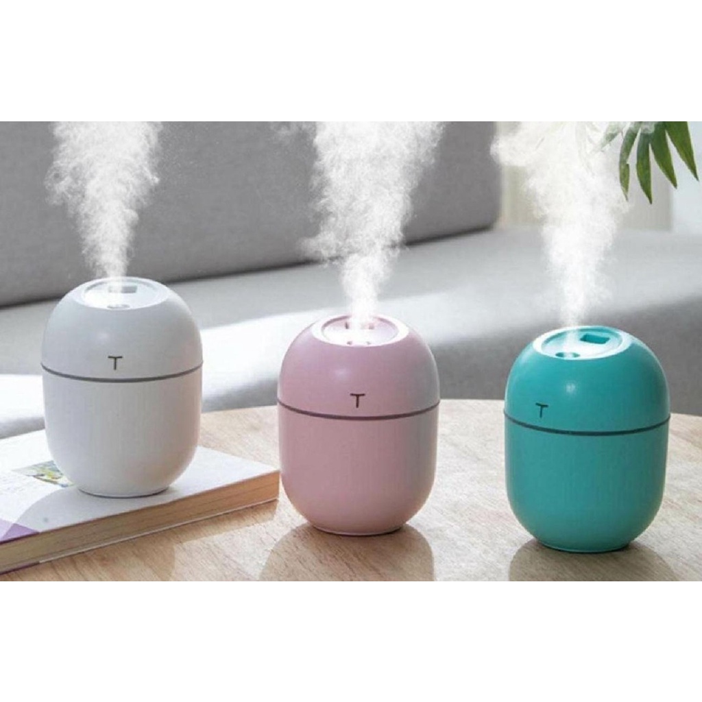 Colorful Egg USB Humidifier Diffusser 220ml Mini Portable Air Purifier Pelembab Udara Aromaterapi