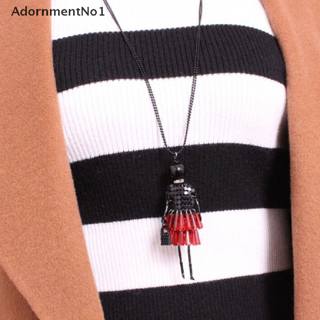 (AdornmentNo1) Kalung Rantai Panjang Dengan Liontin Boneka Handmade Untuk Wanita