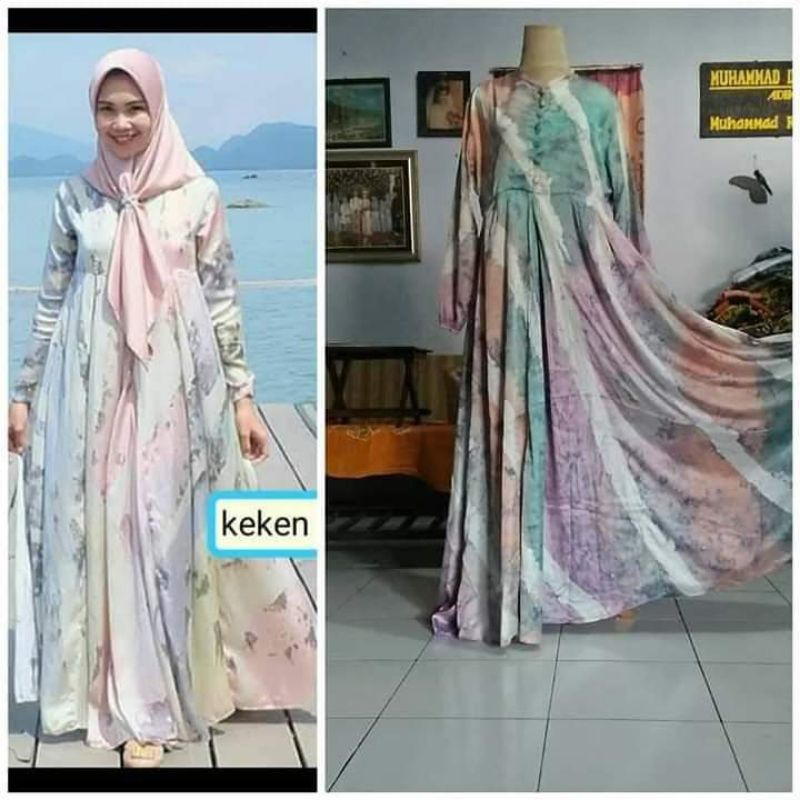 Gamis silk sutra satin