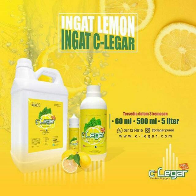 

Sari Lemon C-Legar Puree Lemon Alami 5 Liter