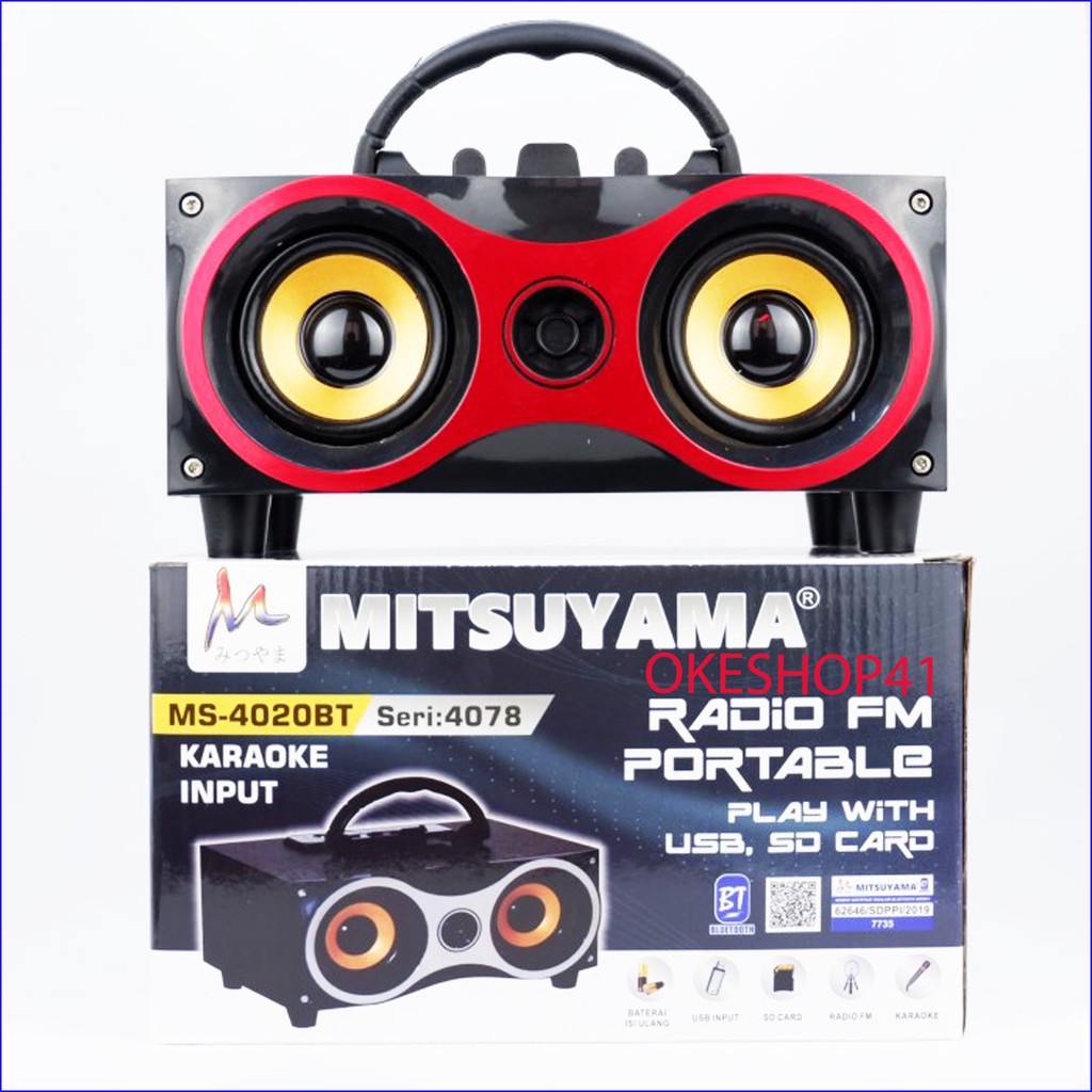 Mitsuyama Speaker Bluetooth Portable Super Bass Ms-4078Bt