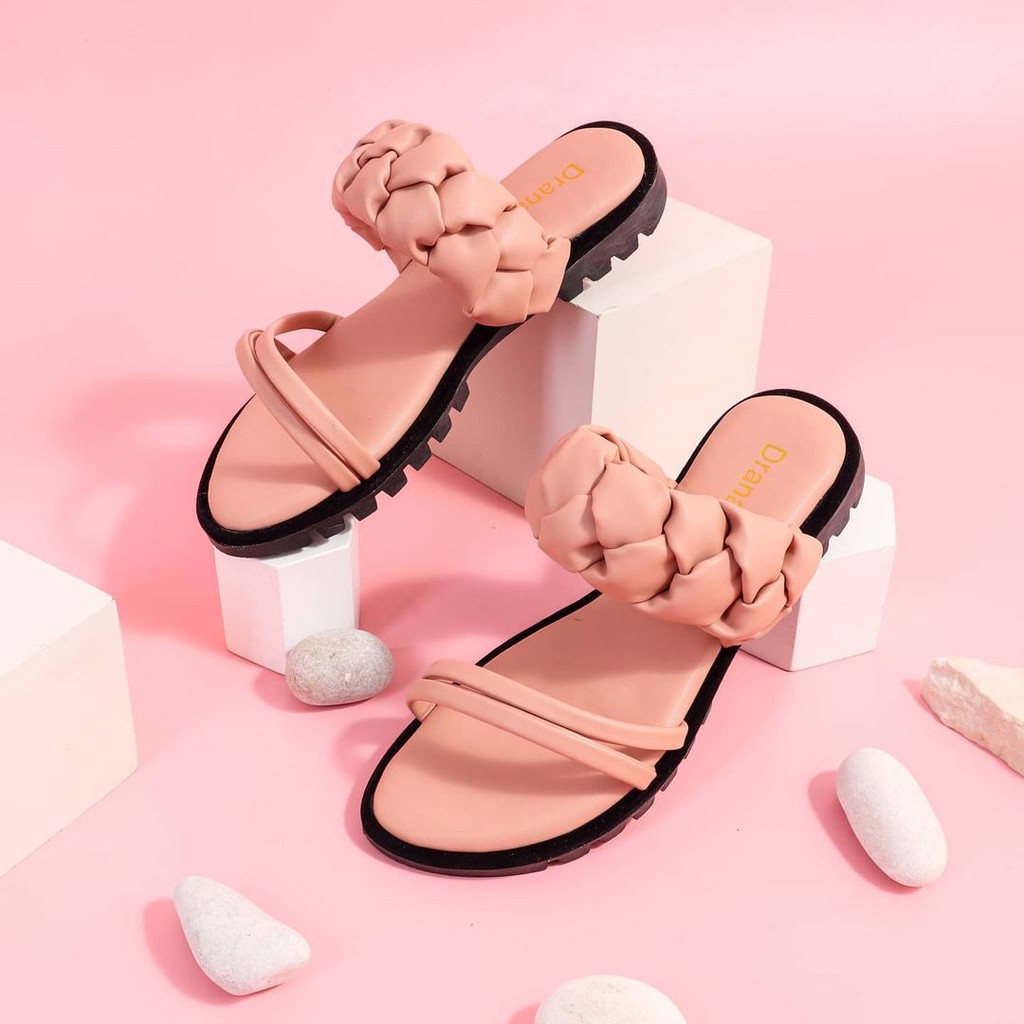 Sandal Cewek Dranatha SHELLE Sendal Kulit Sintetis Original Murah