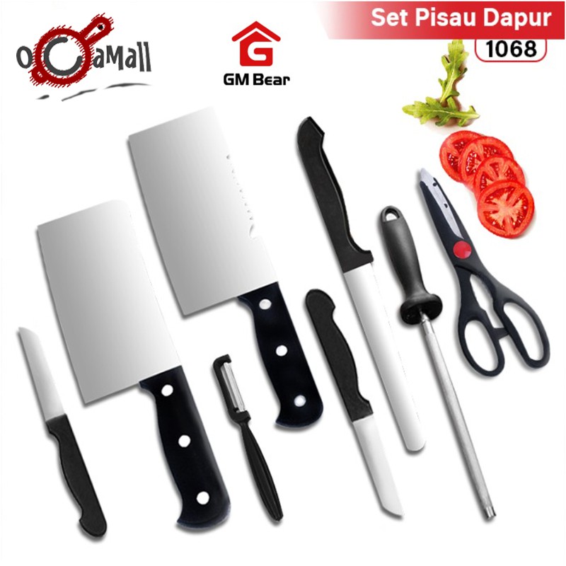 Pisau Dapur - GM Bear 1068 Pisau Dapur 1 Set 8pcs