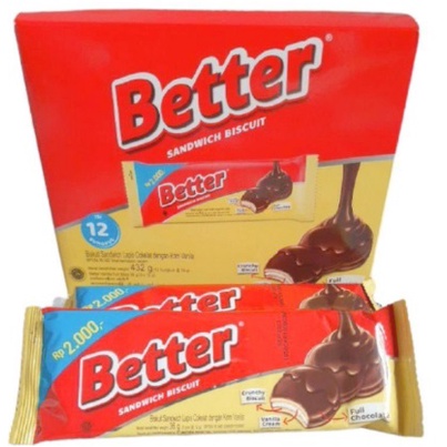 

BETTER 2000 SANDWICH BISCUIT 12 x 36 gr (BOX)