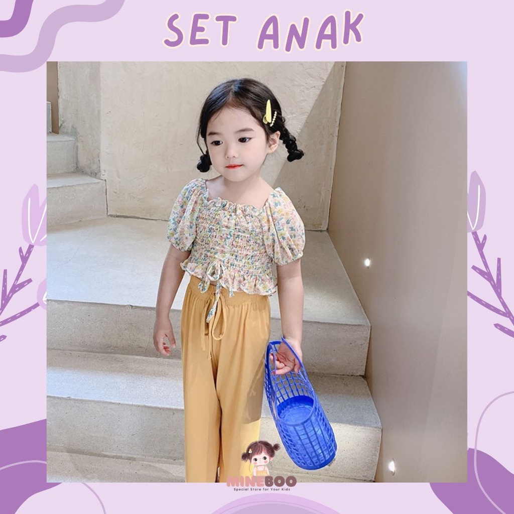 mineboo - SET MITZU SK2020180 OF SHOULDER EBVAnak Import Uisa 2-5th Jeans Premium/Setelan baju Import premium sabrina celana kulot