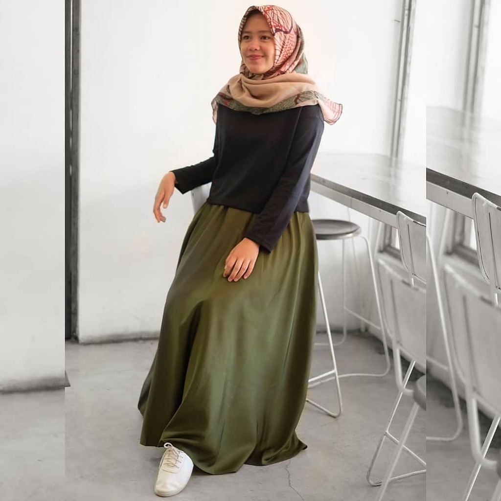 Rok Plisket Premium Jumbo M Fit XXL 100% Original/rok kerja premium