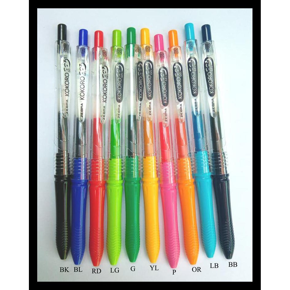 

Pulpen Gel Kokoro Zebra Colours - 0.5 Mm - Hitam Terlaris