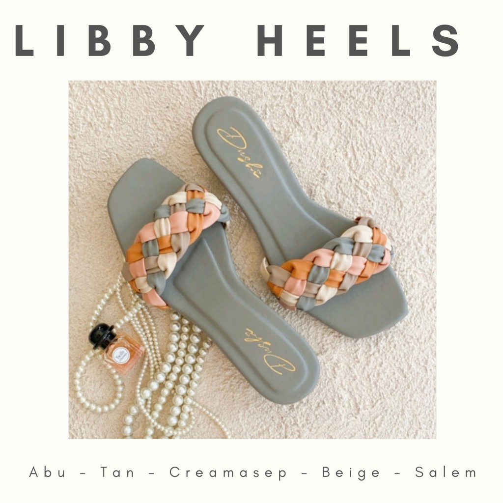 Libby heels - Sendal kepang wanita hak tahu