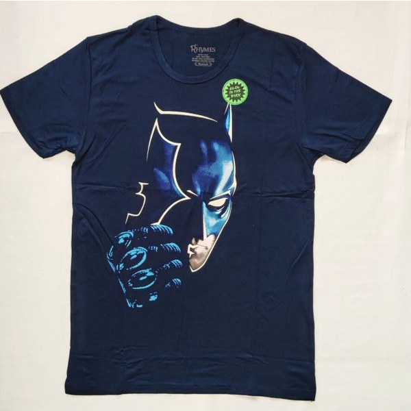 Kaos Pria The Batman Glow Rhymes Baju Cowok Jumbo Big Size Premium