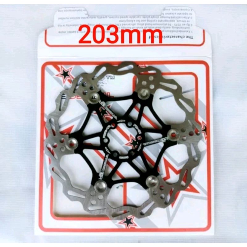 Snail Rotor 203mm Floating 8 Inch Disc Brake Cycling Rotor Sepeda Warna Hitam