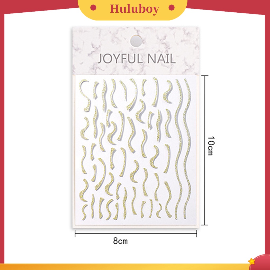 Huluboy Huluboy♡ Stiker Kuku Efek 3D Tidak Pudar Untuk Dekorasi Manicure