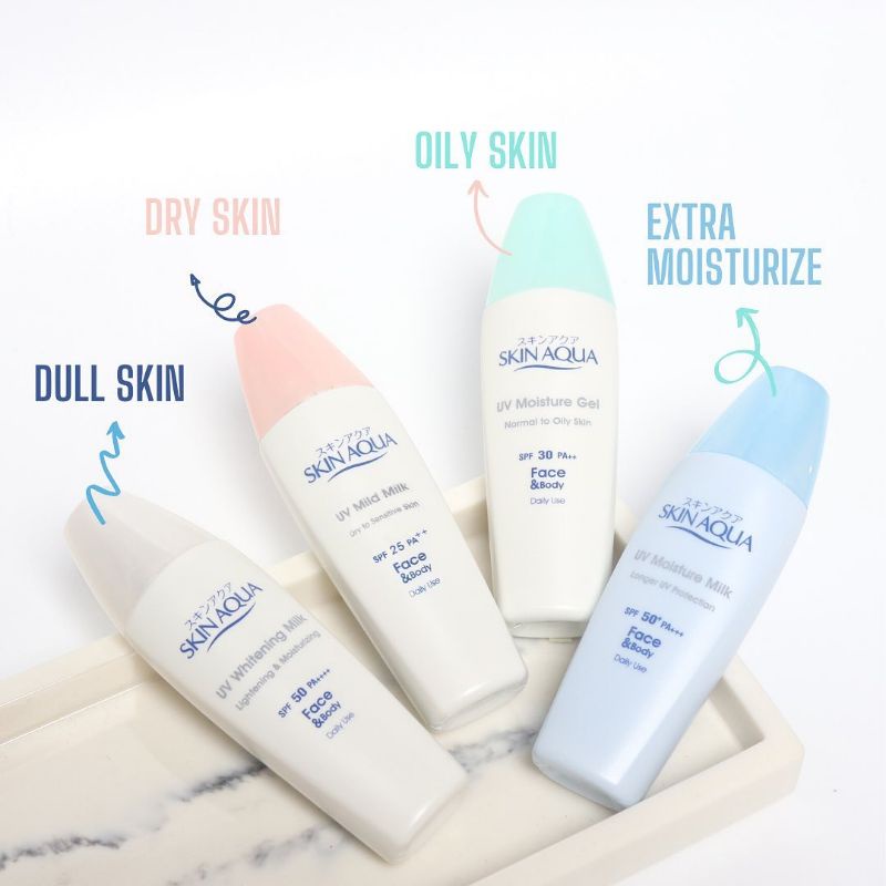 SUNSCREEN SKIN AQUA UV MOISTURE MILK GEL SPF 50/30 PA SUNSCREEN SKIN AQUA SUNSCREEN ORI RINGAN SUNBLOCK MURAH AMAN UV PROTECTOR MOISTURIZER SPF PERAWATAN WAJAH SUNSCREEN GEL