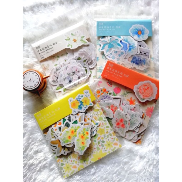 

sticker bunga jurnal scraftbook