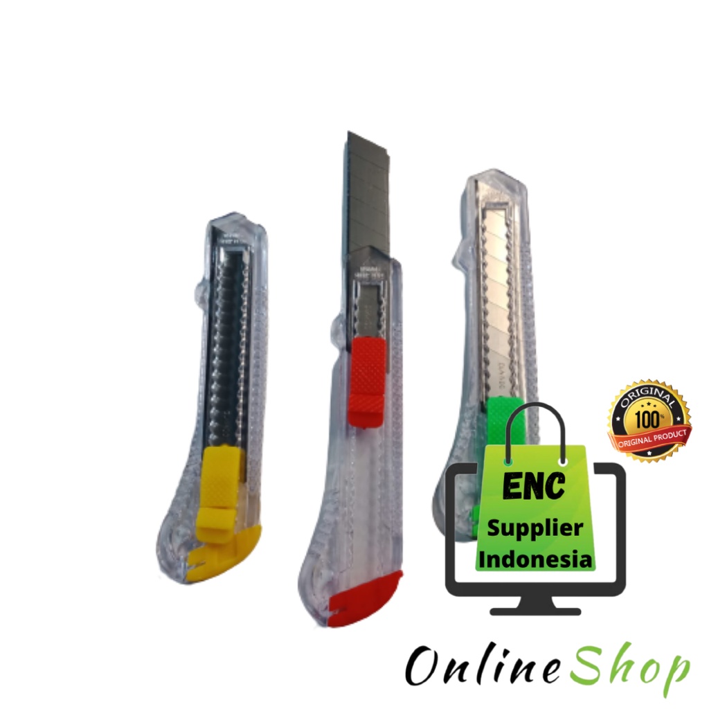 

gunindo 1 buah Cutter bening besar A-18 pisau a18 silet a 18 per pcs - enc.sup