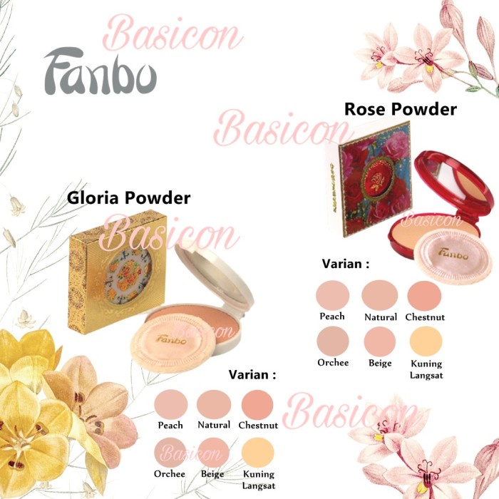 FANBO BEDAK PADAT - FANBO PANCAKE POWDER BEDAK WAJAH - 01 PEACH'', rose