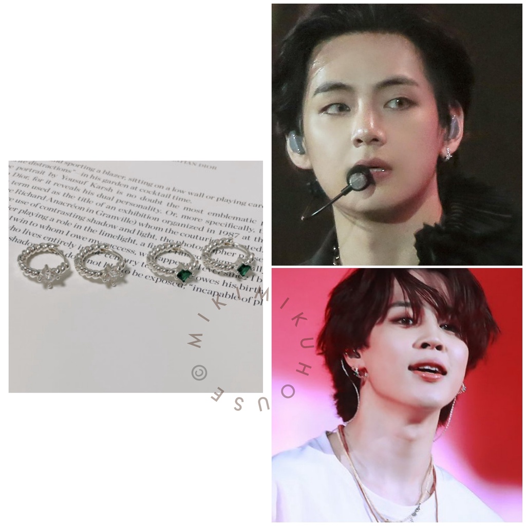 PTD CONCERT BTS V & JIMIN COUPLE 𝐌𝐨𝐦𝐞𝐧𝐭𝐨 𝐄𝐚𝐫𝐫𝐢𝐧𝐠𝐬 ANTING OFFICIAL TAEHYUNG JUSTLOVER JUST EARRING LO