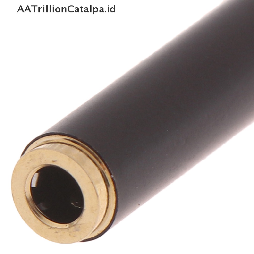 Aatrillioncatalpa 1pc Adapter Konverter Audio Stereo 3 Pole Male Ke 4 Pole 3 Ring Female 3.5mm