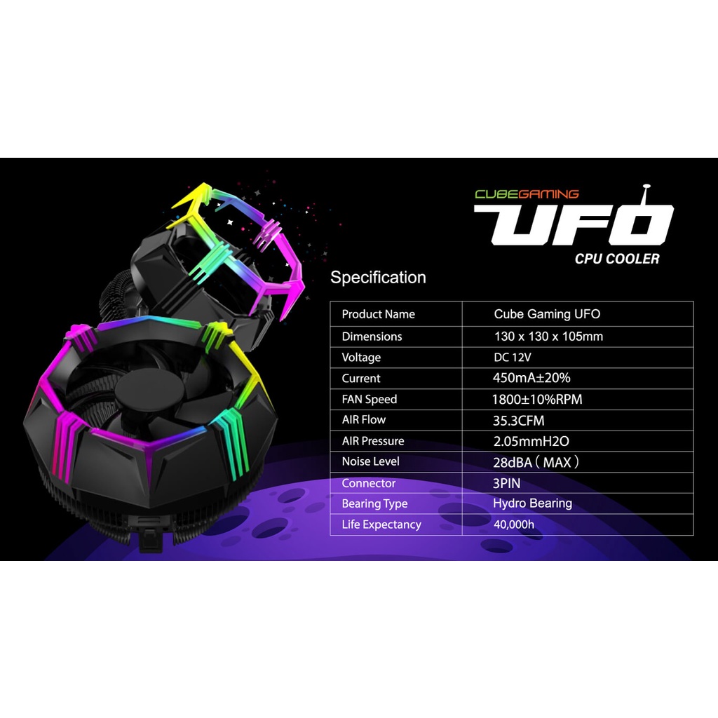 CUBE GAMING UFO - RGB Fan