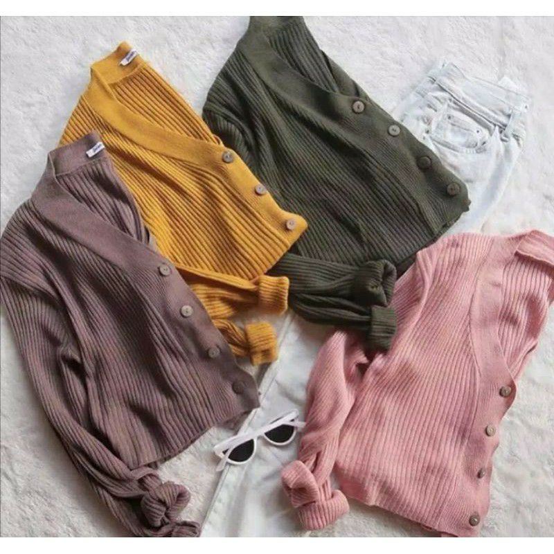 Cardigan Crop Cancing Batok