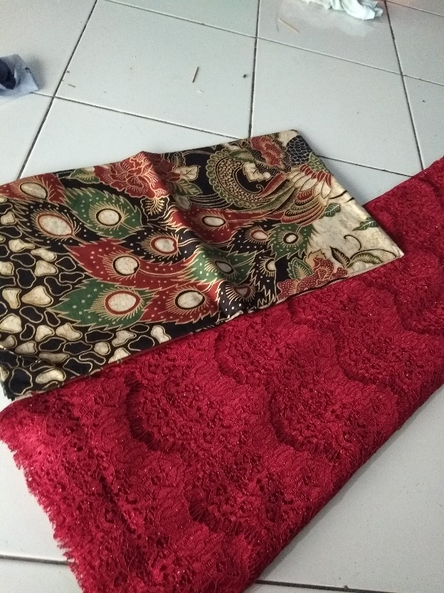 Batik Sogan Halus Pekalongan Mix Brokat Renda Ori