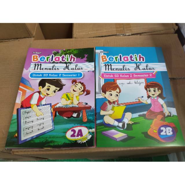 Buku berlatih menulis tegak bersambung untuk SD/mi kelas 2A dan 2B semester 1 dan 2