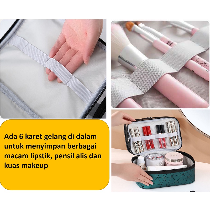 Pouch make up/ Cosmetic Bag Organizer /Tas make up Tas Kosmetik/Tas Kosmetik Travel Transparan /Tas makeup aesthetic/Tempat make up/Kotak make up