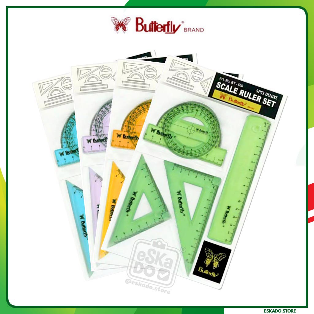 Scale Ruler Penggaris set Butterfly BT-500