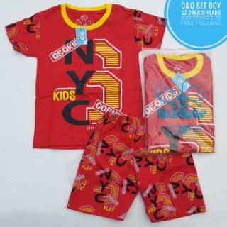 Setelan kaos Anak laki Q Q usia 2 7 thn setelan baju anak Setelan kaos Anak laki Q Q usia 2 7 thn setelan baju anak