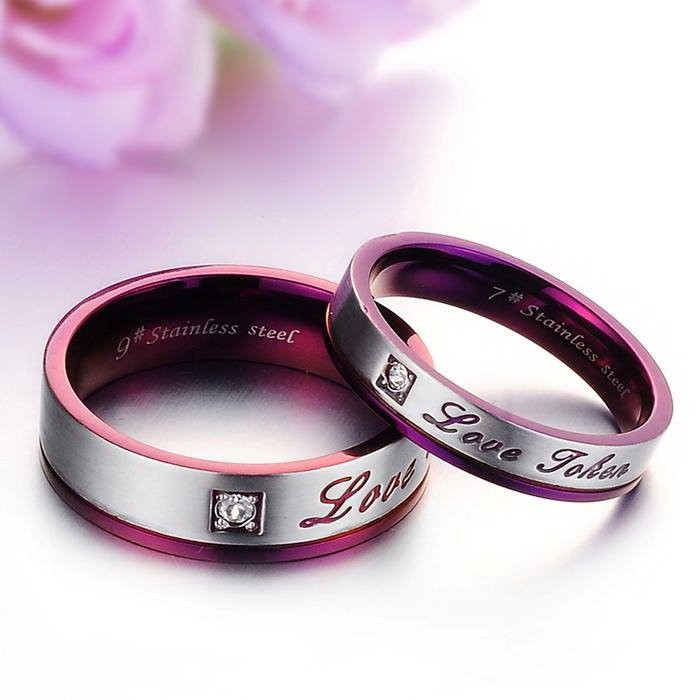 [ SALE / OBRAL ] Cincin Kawin  Tunangan  Cincin Couple Titanium Emas Perak Cr297 Murah